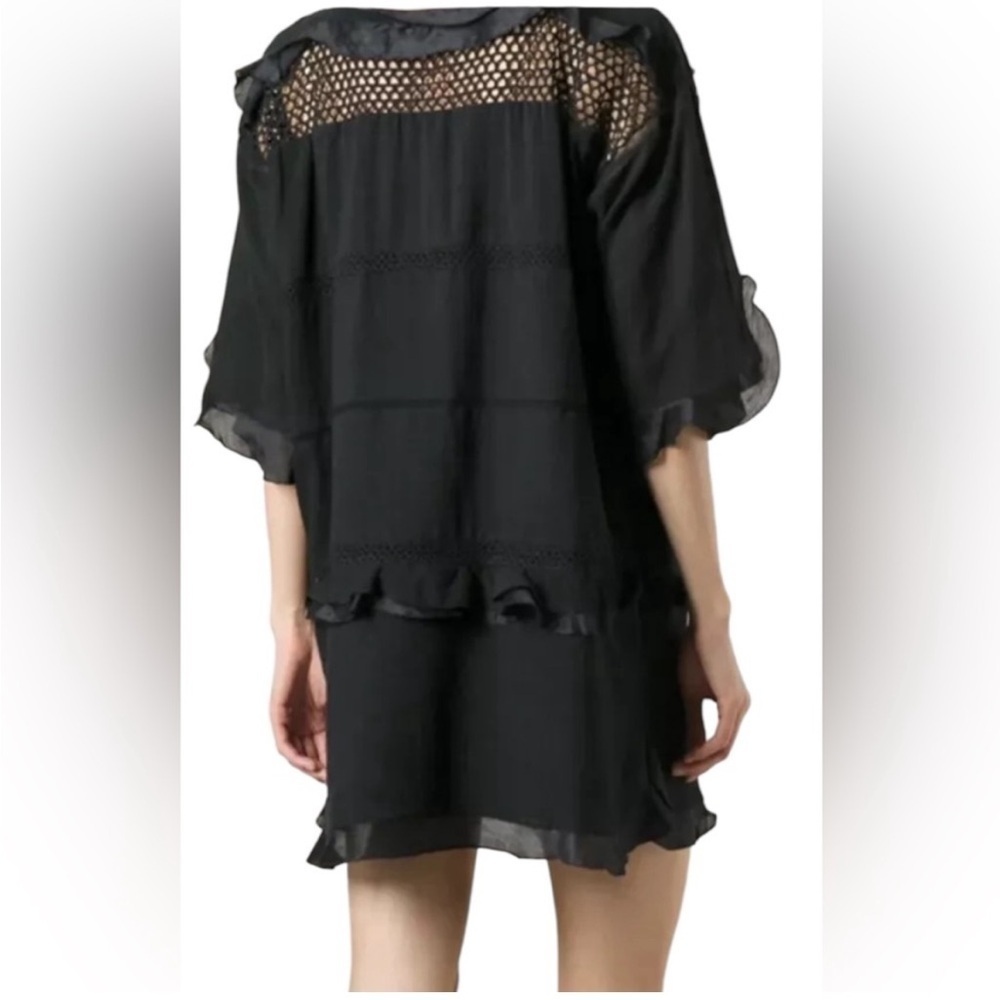 WHO WHAT WEAR Mesh Ruffle Dress - Picture 2 of 13